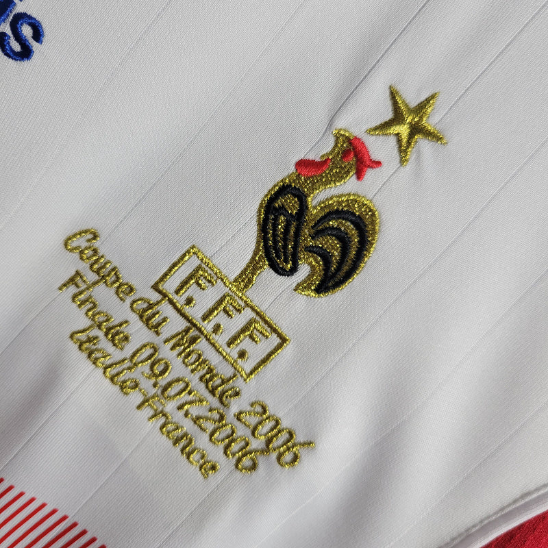 CAMISETA ZIDANE FRANCIA COPA MUNDO 2006-RETRO BLANCA