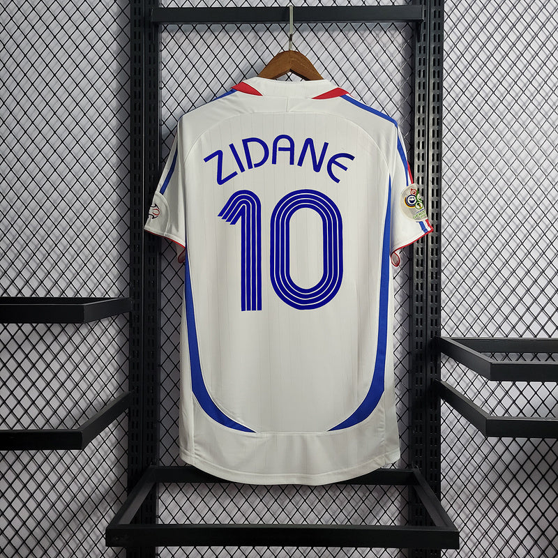 CAMISETA ZIDANE FRANCIA COPA MUNDO 2006-RETRO BLANCA
