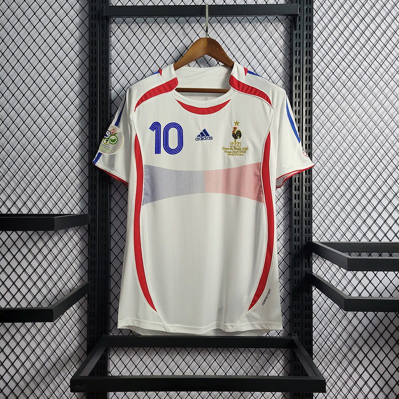 CAMISETA ZIDANE FRANCIA COPA MUNDO 2006-RETRO BLANCA